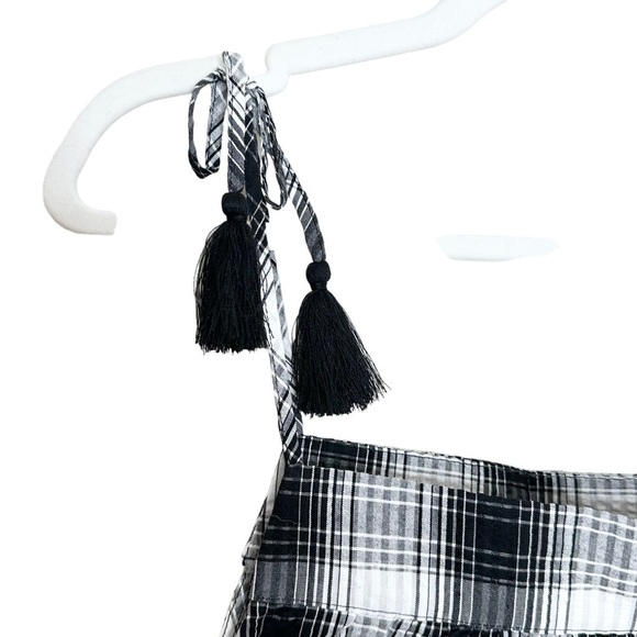 NWT BB Dakota Steve Madden Large Plaid Tassel Tank Top - Picture 4 of 8